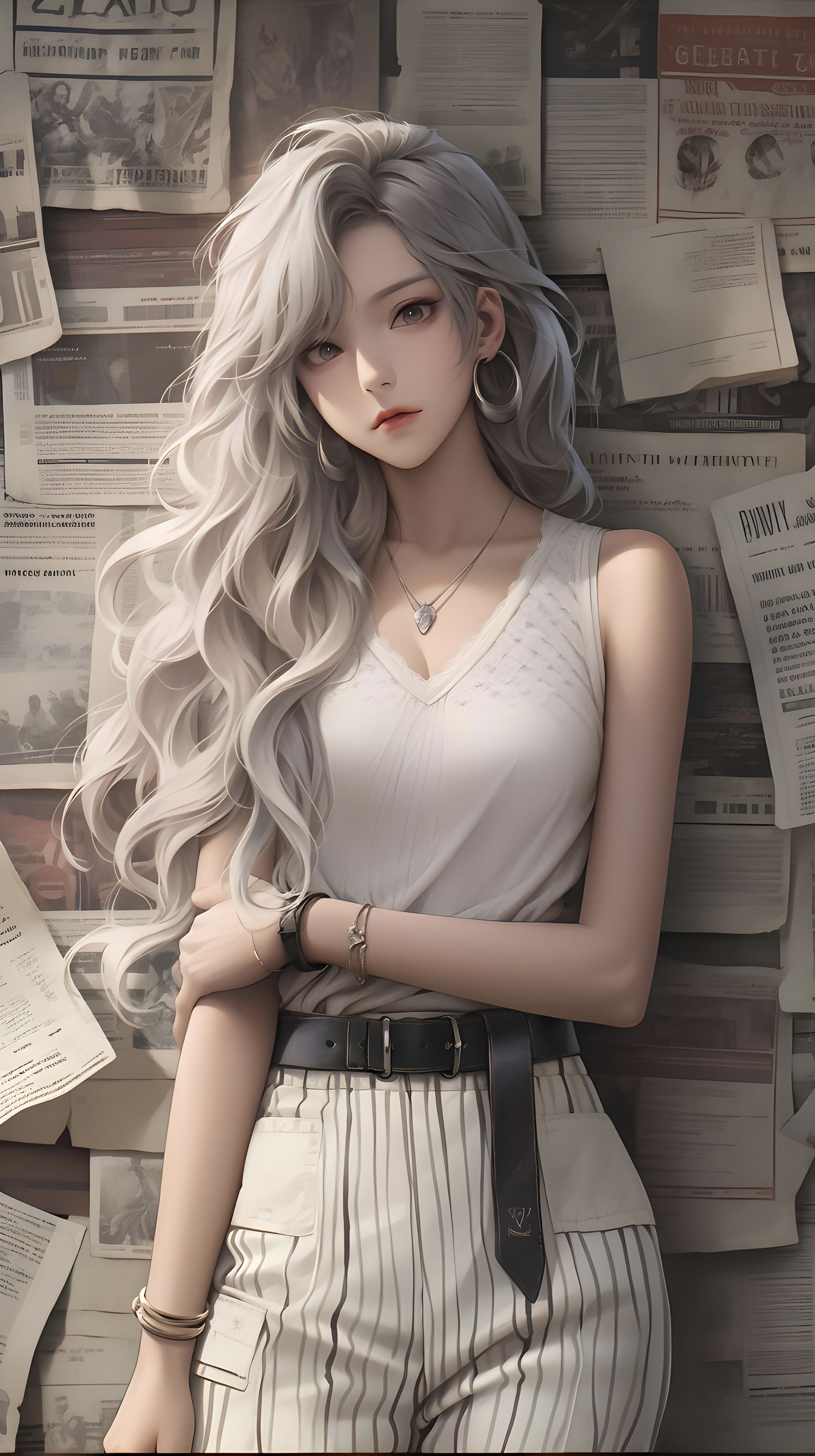 图片[4]|超火报纸手机墙壁纸女孩|智创宝库资源站