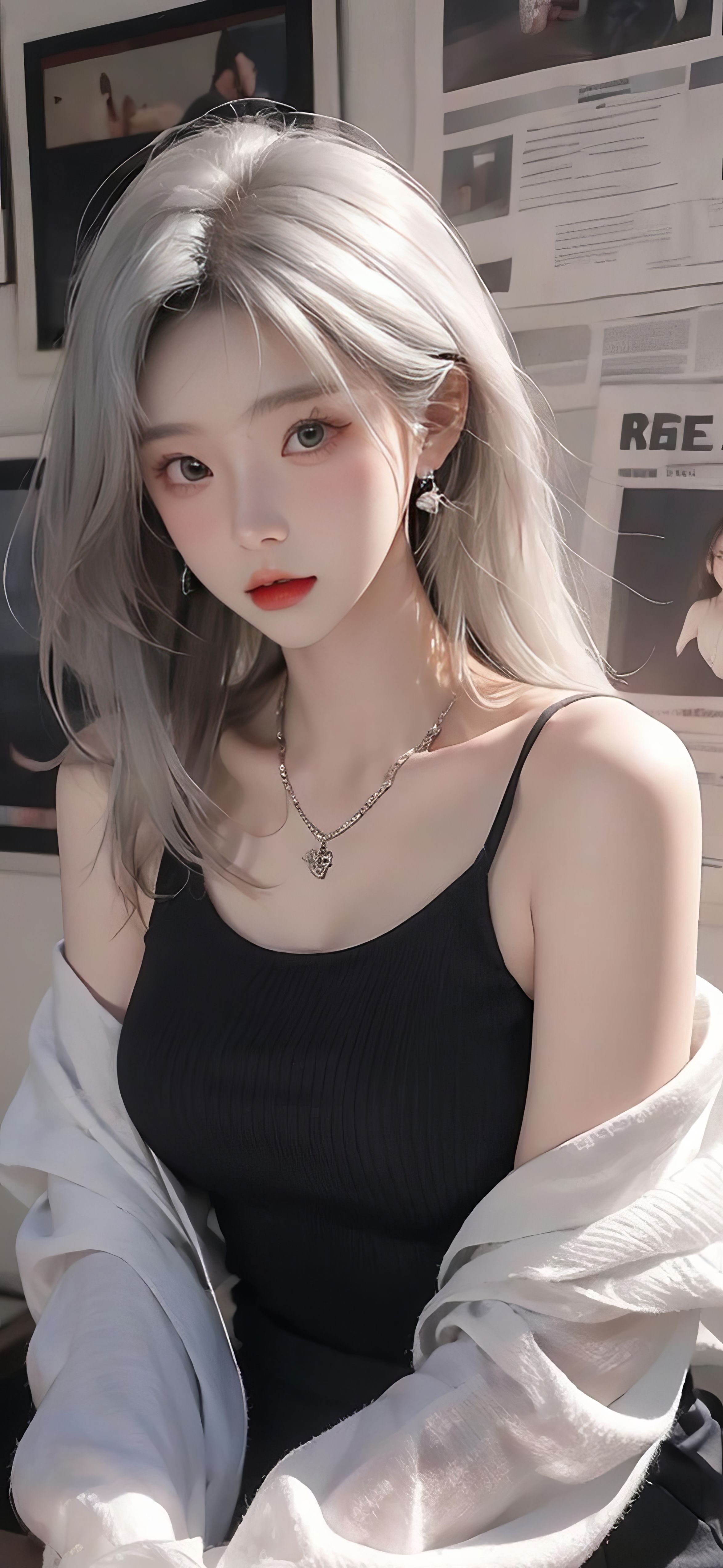 图片[9]|超火报纸手机墙壁纸女孩|智创宝库资源站