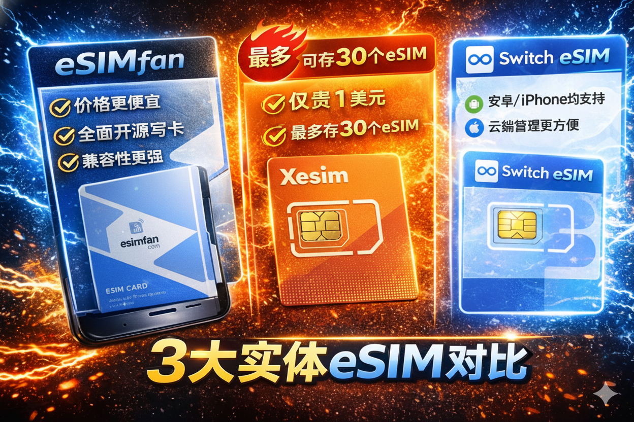 eSIMfan 实测｜比 Xesim 便宜，比 Switch eSIM 稳？实体 eSIM 新选择|智创宝库资源站