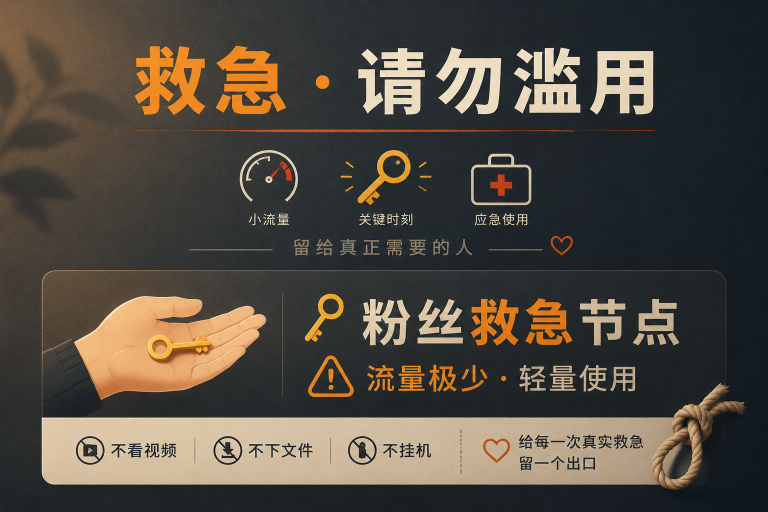 自建节点共享：流量不多，只为救急，请勿滥用【粉丝福利】|智创宝库资源站